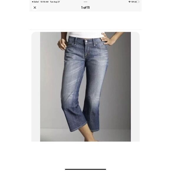 Citizens of Humanity Kelly 063 Low Waist Cropped Jeans, Size 25 - Picture 2 of 10